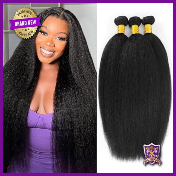 Human Hair Extensions 16 18 20 Inch Virgin Brazilian Kinky Straight Bundles main image 6
